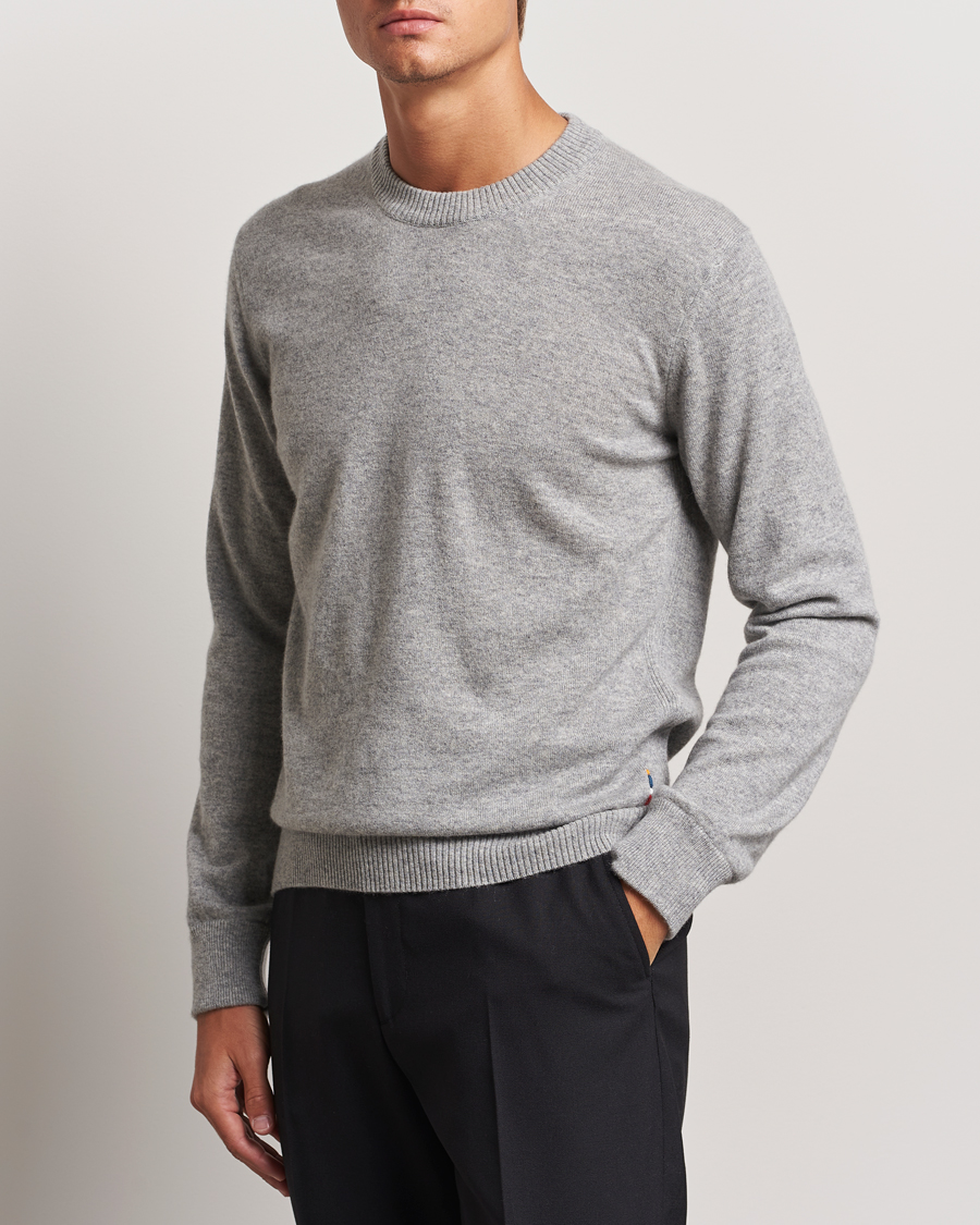 Herren | Pullover | Orlebar Brown | Levar Cashmere Crewneck Oyster Grey