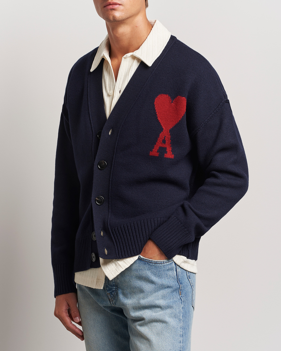 Herren | Kategorie | AMI | Big Heart Logo Cardigan Navy