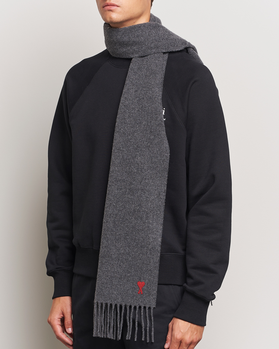 Herren | Kategorie | AMI | Heart Logo Scarf Dark Grey