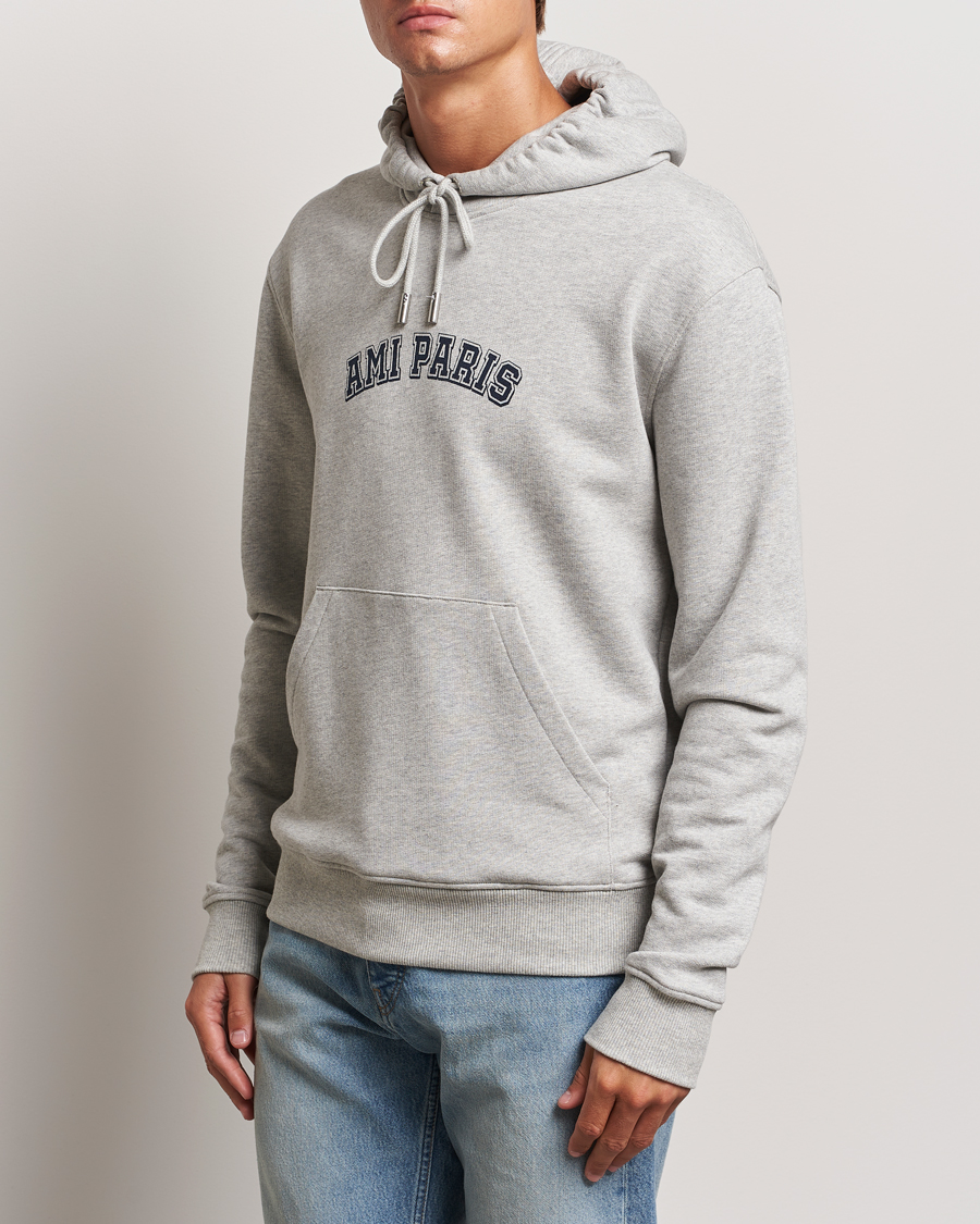 Herren | Kategorie | AMI | Paris Logo Hoodie Heather Ash Grey