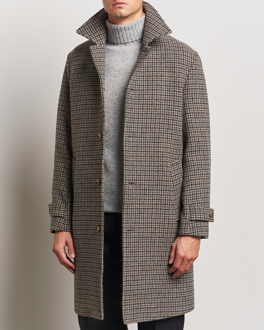 Herren |  | Valstar | Marcello Wool Overcoat Grey Houndstooth