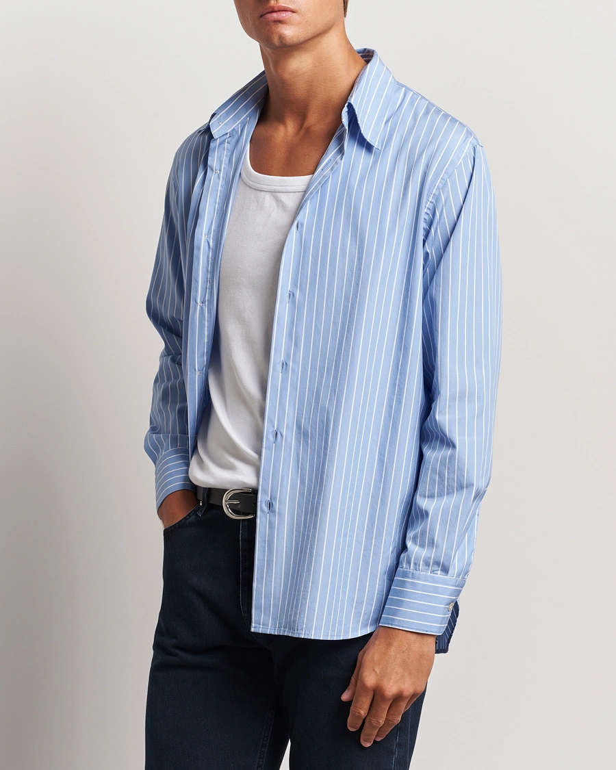 Herren | Hemden | Sunflower | Base Shirt Light Blue Stripe