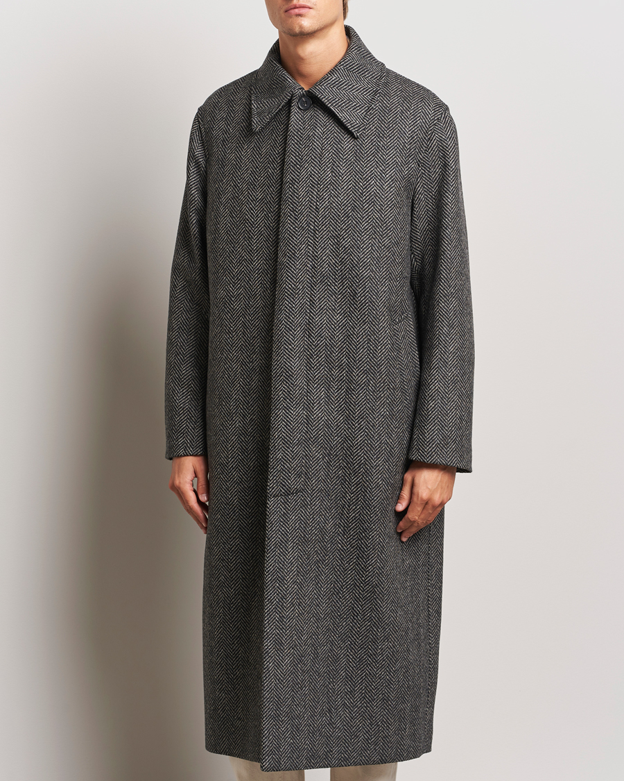 Herren |  | Sunflower | Herringbone Wool Coat Antracite