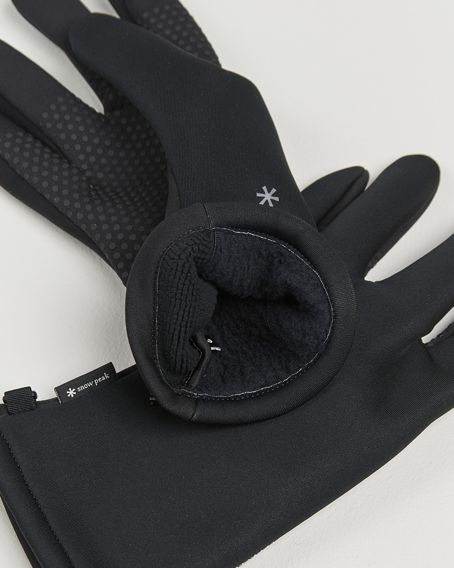 Snow Peak GORE Windstopper Gloves Black bei Care of Carl