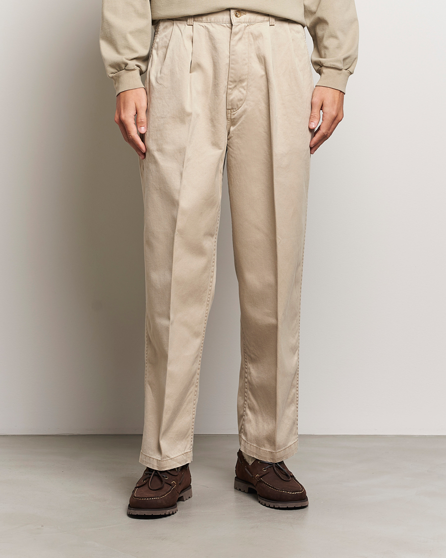 Herren |  | orSlow | Two Tuck Wide Trousers Khaki