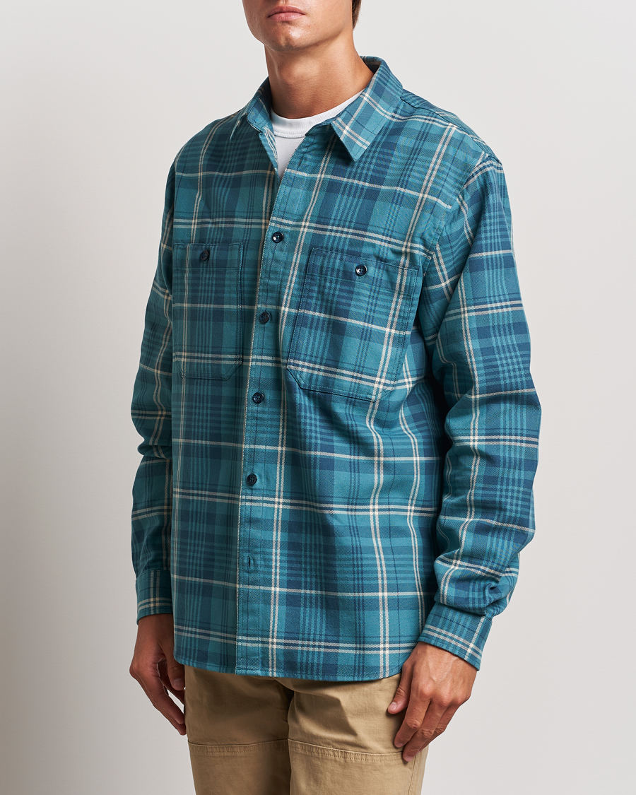 Herren | Freizeithemden | Peak Performance | Heavy Flannel Cotton Shirt Checked Blue