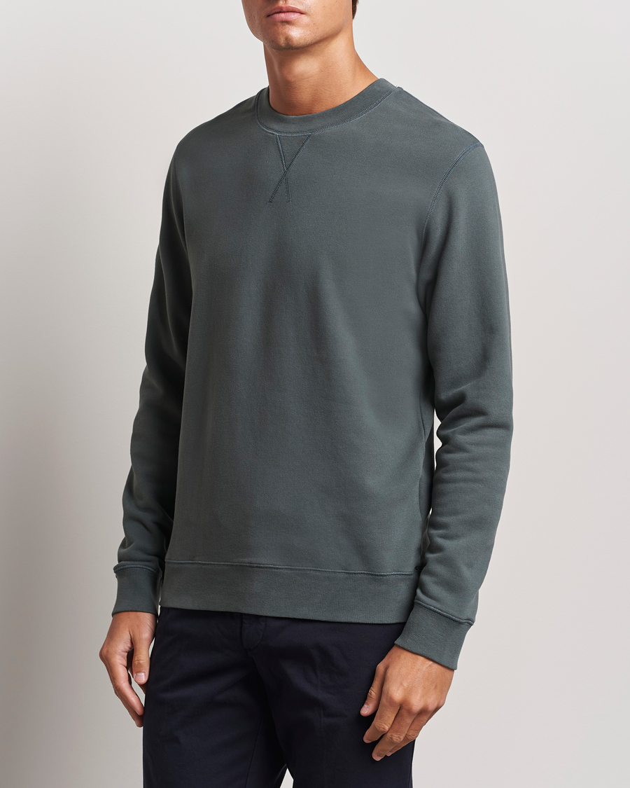 Herren |  | Sunspel | Loopback Sweatshirt Drill Green