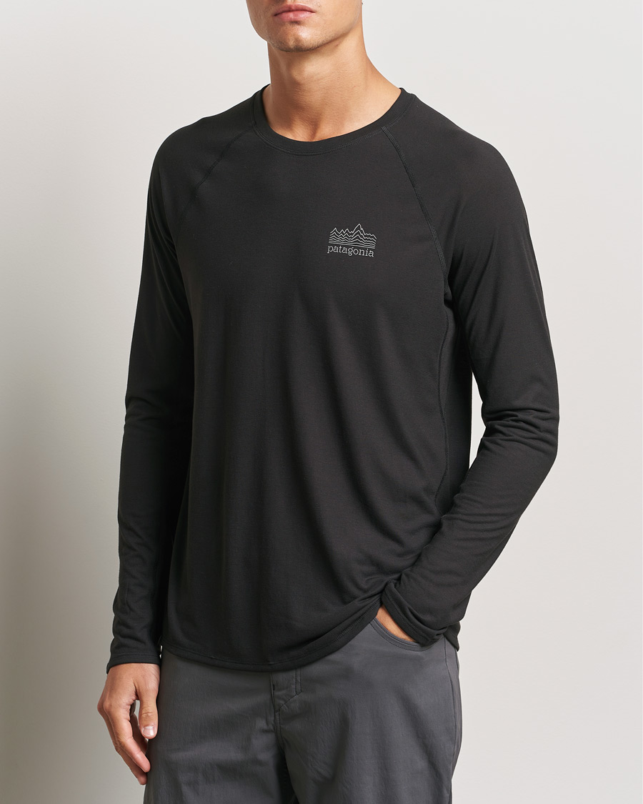 Herren | Kleidung | Patagonia | Long Sleeve Cap Cool Trail Graphic Shirt Black