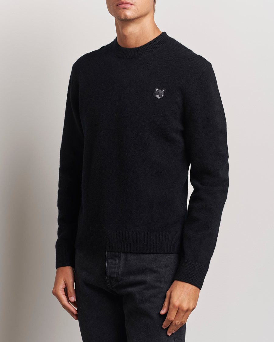 Herren |  | Maison Kitsuné | Bold Fox Lambswool Crew Neck Black