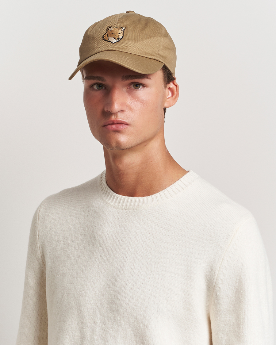 Herren |  | Maison Kitsuné | Fox Head Cap Chino Beige