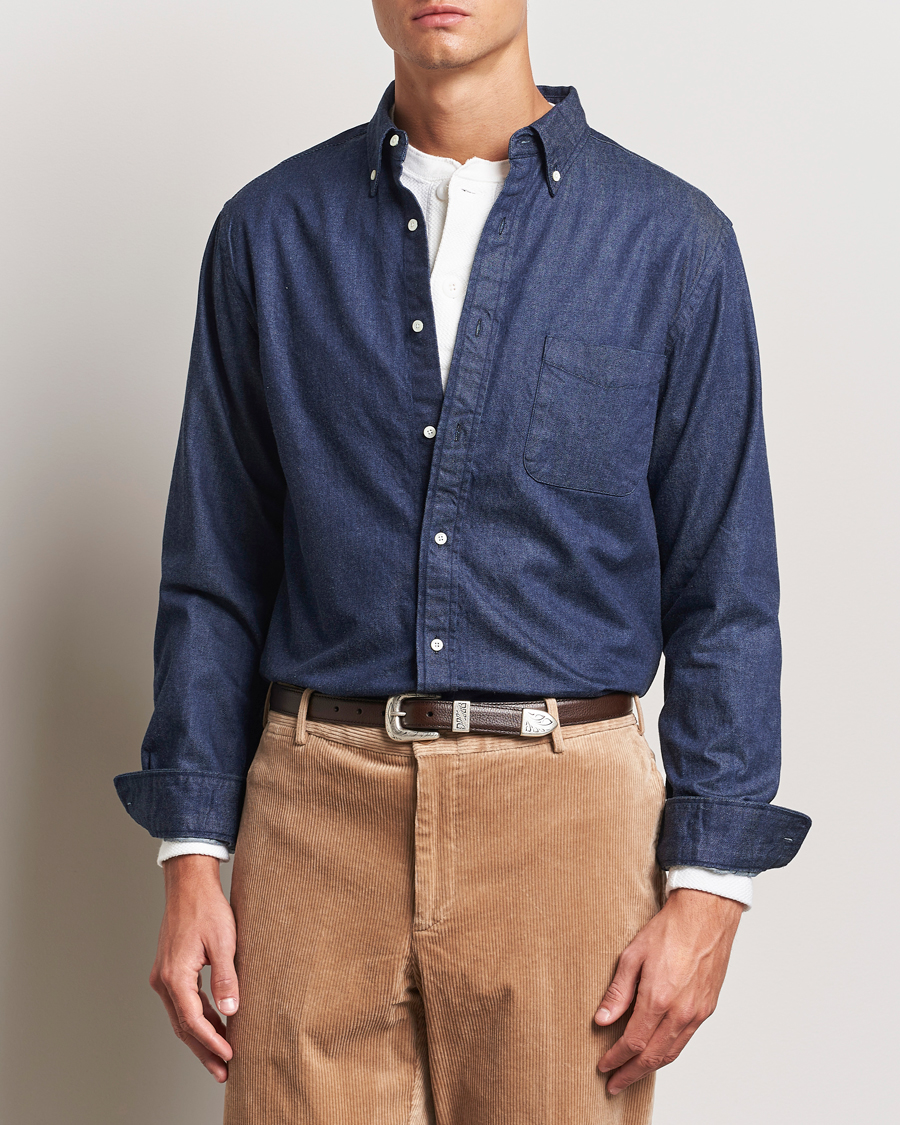 Herren |  | BEAMS PLUS | Denim Button Down Shirt Dark Indigo