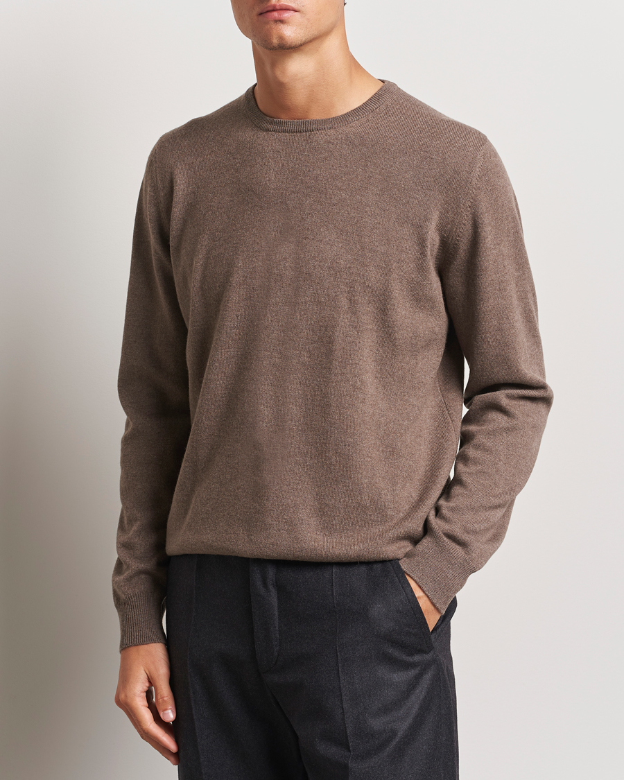 Herren |  | Gran Sasso | Wool/Cashmere Crew Neck Light Brown