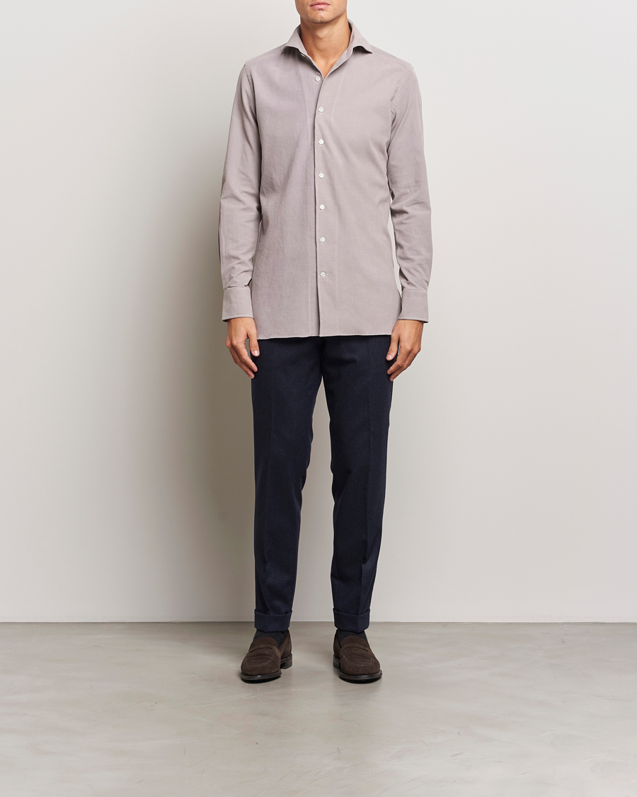 Herren |  | 100Hands | Japan Corduroy Shirt Aubergine