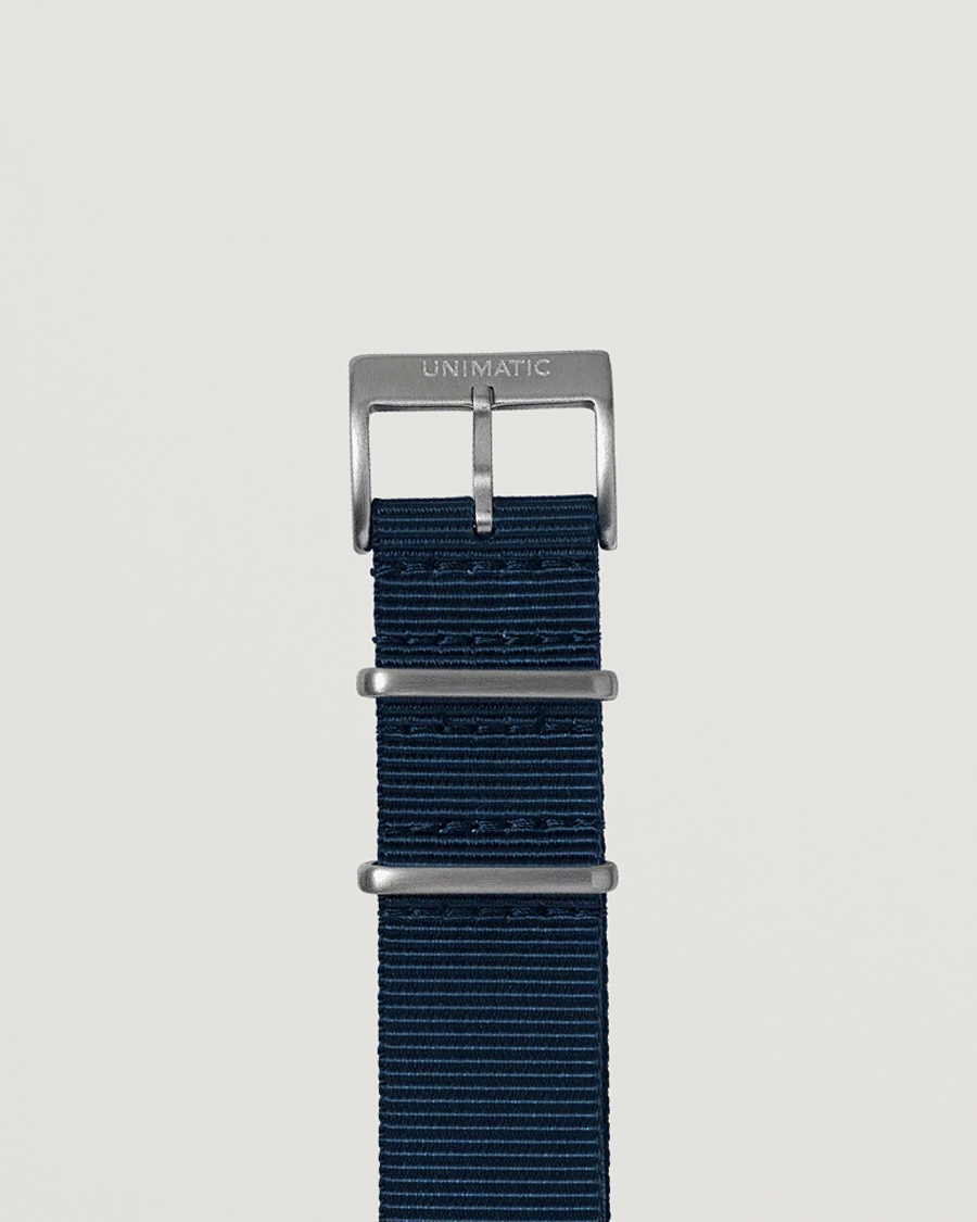 Herren |  | UNIMATIC | Nylon Nato Steel 22mm Strap Vintage Navy