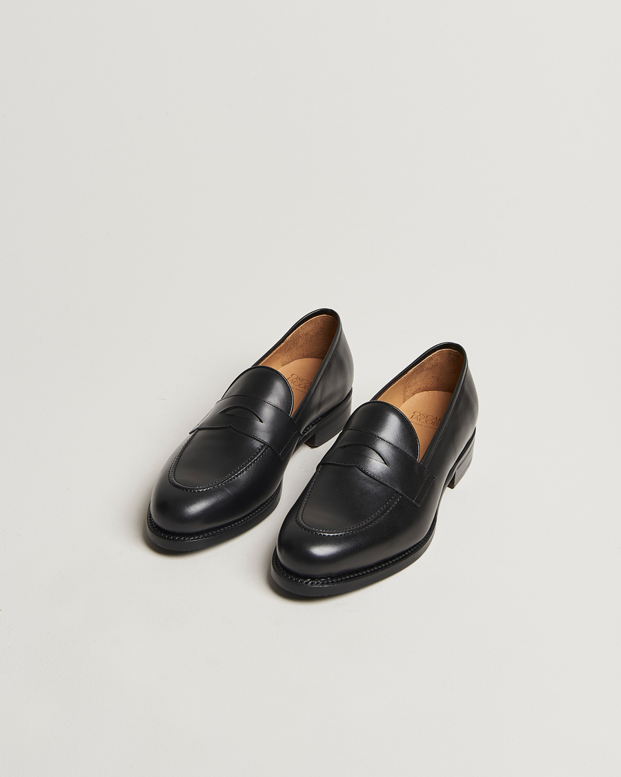 Oscar Jacobson Penny Loafers Black