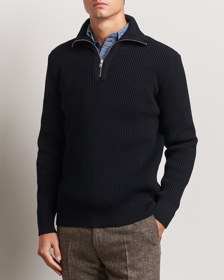 Herren |  | S.N.S. Herning | Fender Wool Half Zip Navy Blue