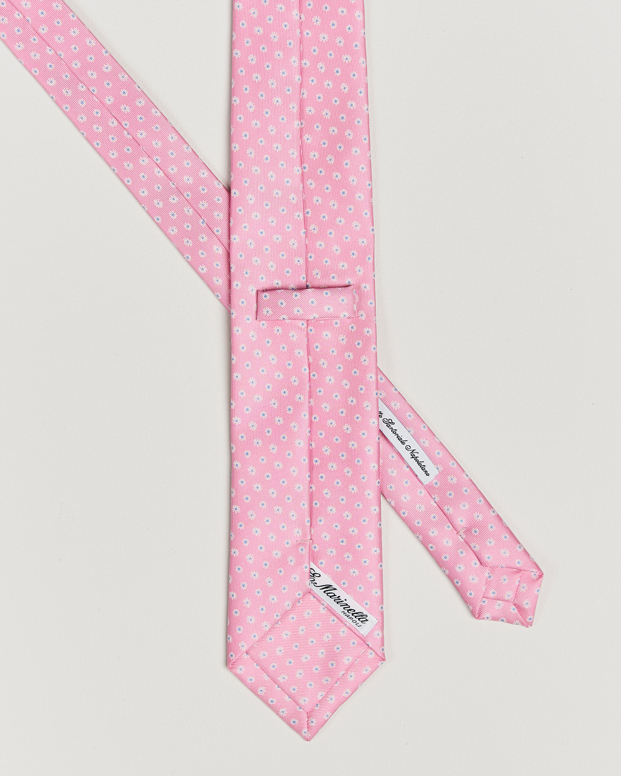 Herren |  | E. Marinella | 3-Fold Printed Silk Tie Pink