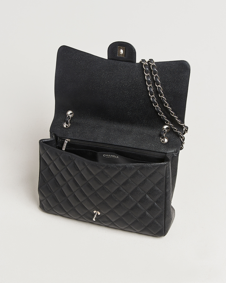 Chanel black caviar flap bag sale