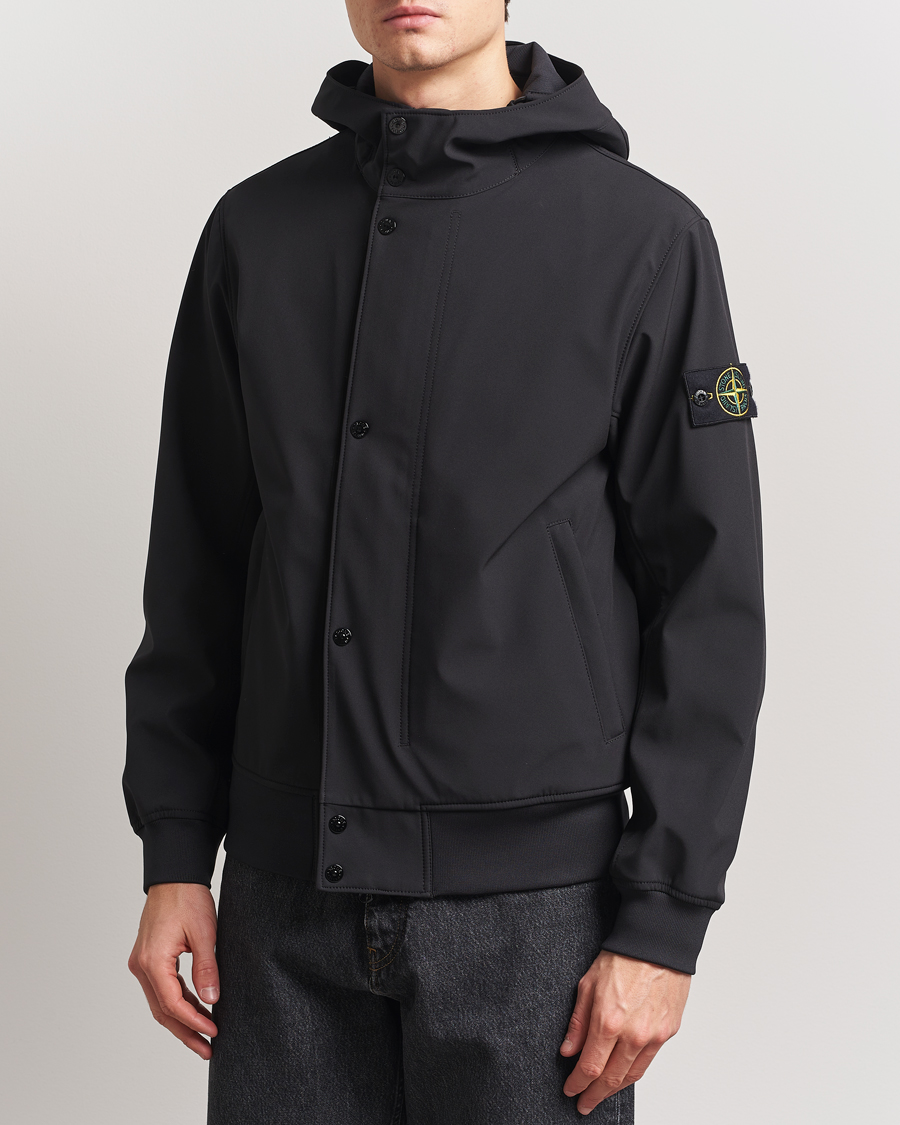 Black stone island soft shell online