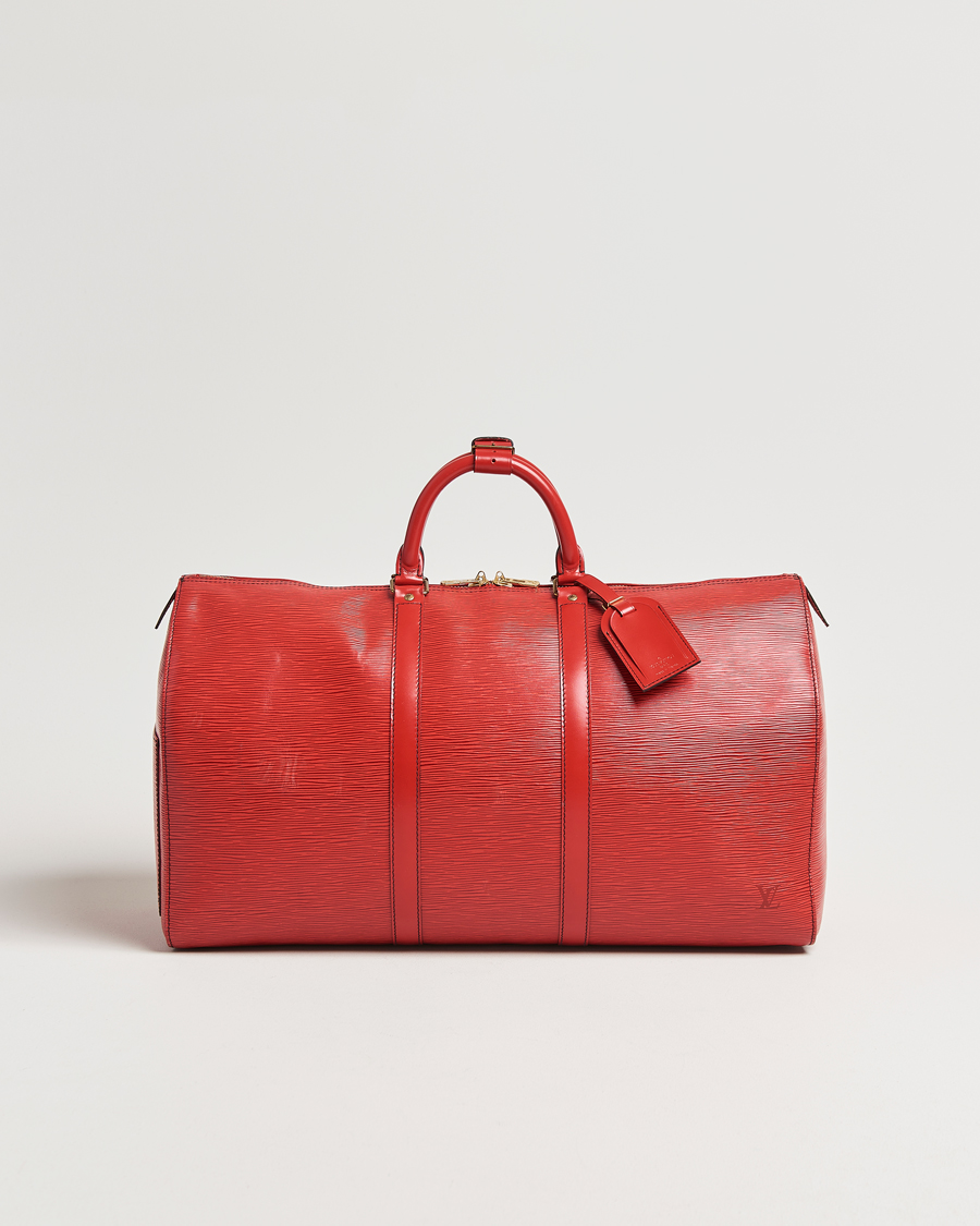Herren | Pre-Owned & Vintage Bags | Louis Vuitton Pre-Owned | Keepall 50 Epi Leather Bag Red