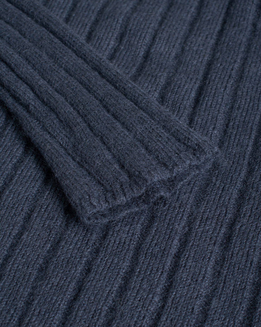 Herren | Von uns ausgewählt | Pre-owned | Giorgio Armani Rib Stitch Mohair Sweater Navy
